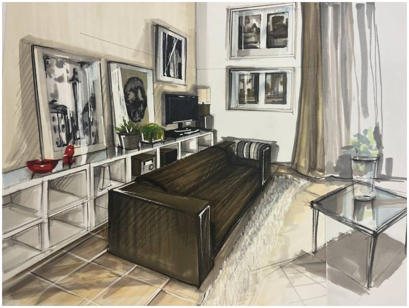 Drawings created with alcohol markers - Rough