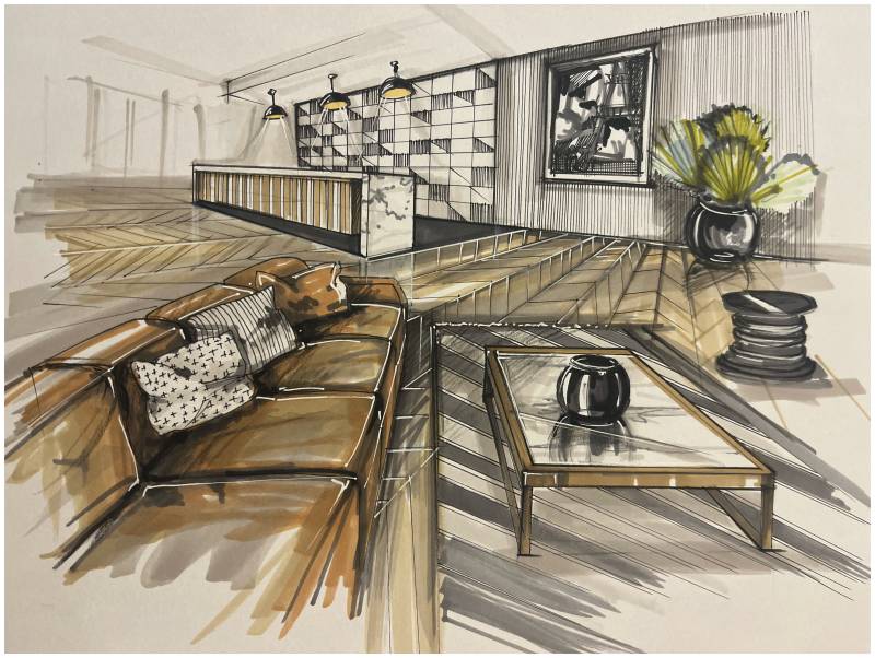 Drawings created with alcohol markers - Rough