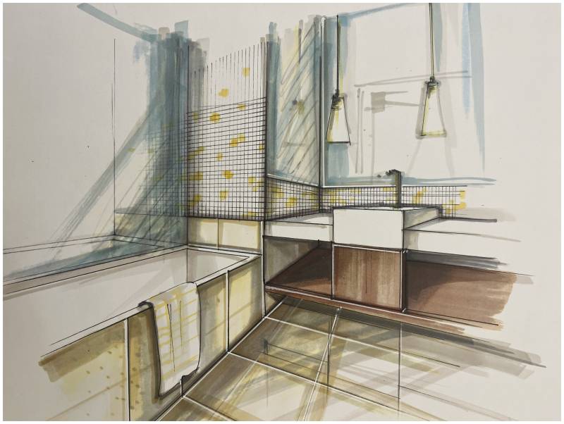 Drawings created with alcohol markers - Rough