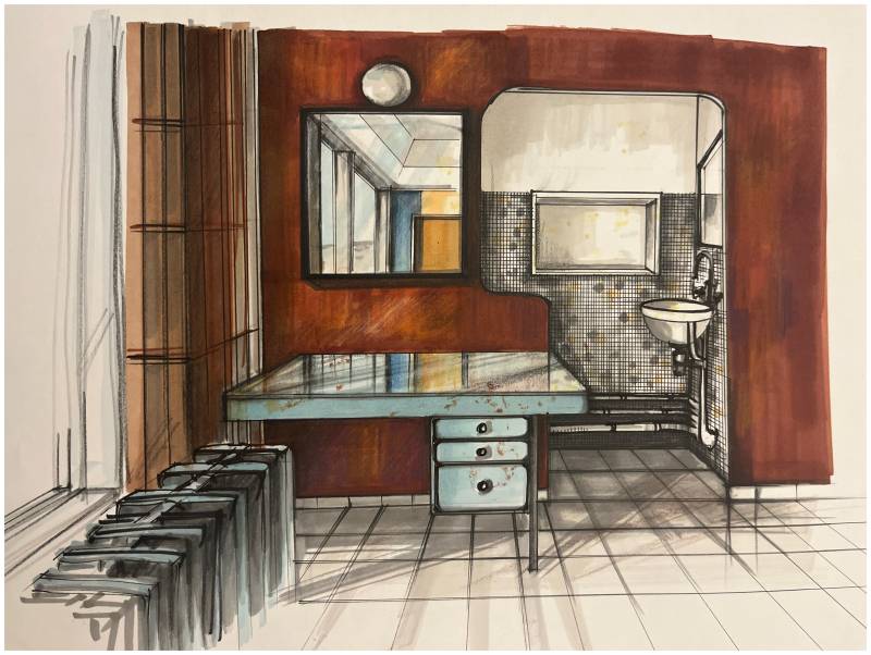 Drawings created with alcohol markers - Rough